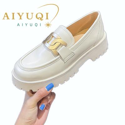 Shoes Women Spring White Thick-soled Ladies Sneakers Genuine Leather Casual Trend Girl Shoes Students