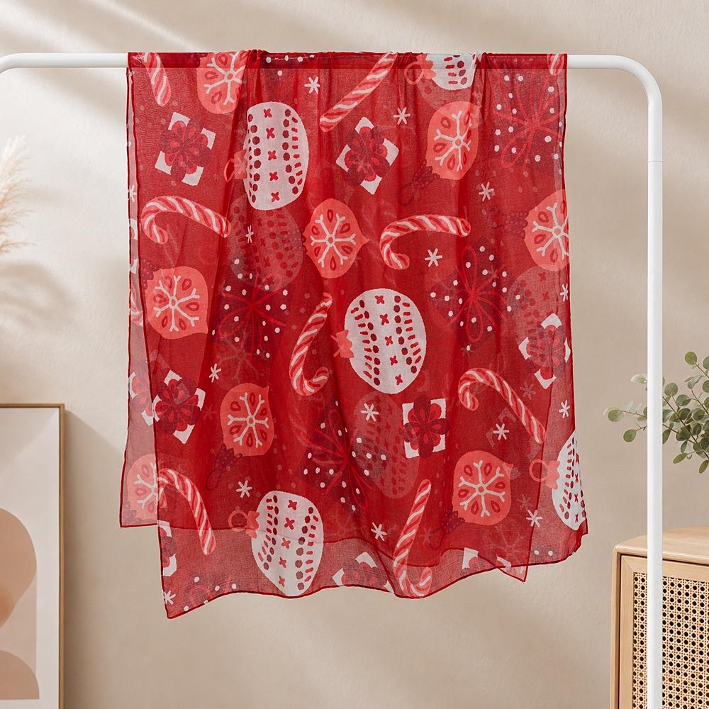 Soft Snowman Scarf Lightweight Neck Scarf Festive Christmas Scarf Fall