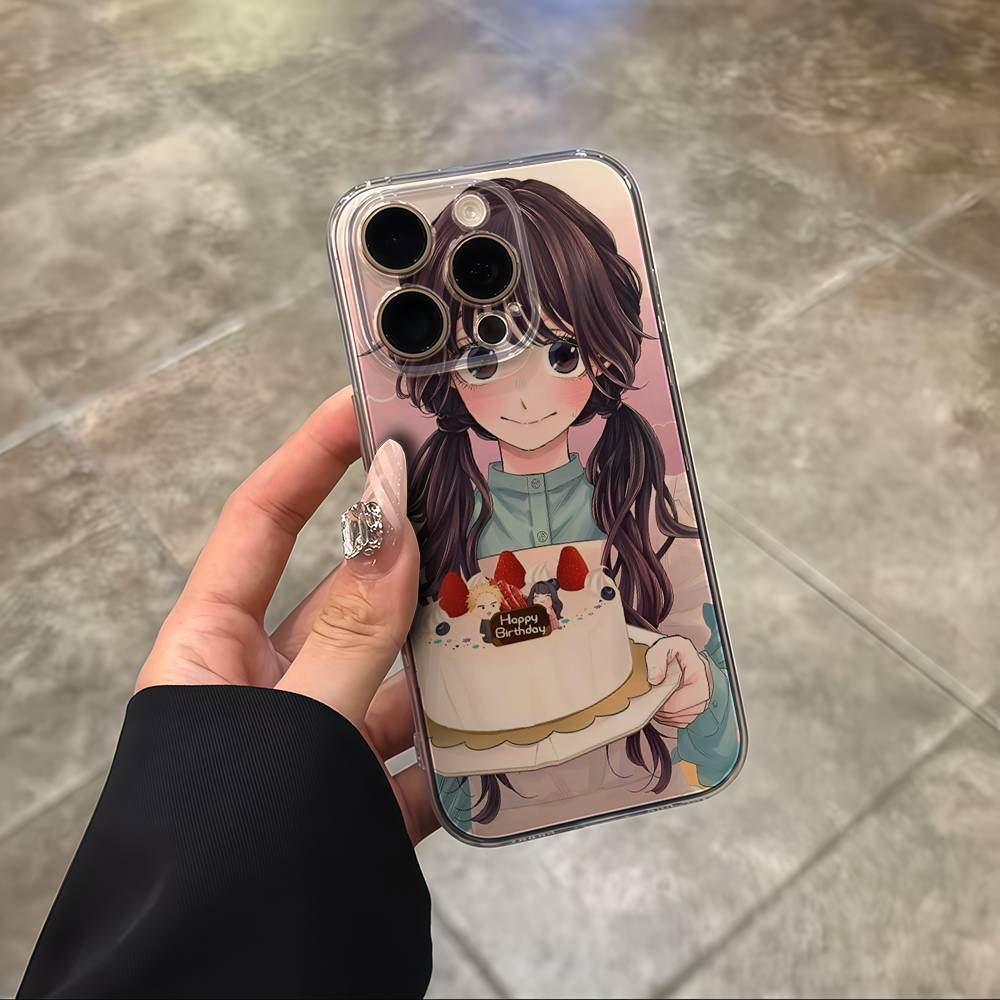 Kaoruko Waguri Transparent Back Phone Case For iPhone 17 16 15 13 12 11 14 Pro Max Mini Plus Silicone Bumper iPhone 12 pro