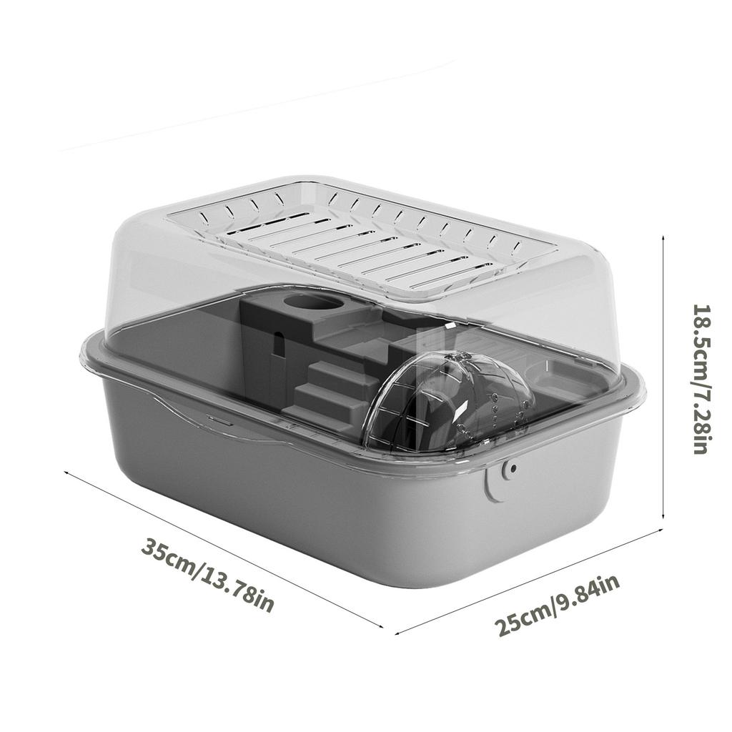 High Visibility Pet Cage Detachable Hamsters Cage with Quiet Wheel and Double Layer Design for Natural Rodents Behaviors