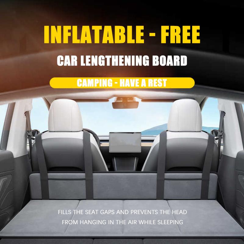 Car Rear Seat Extension Mattress Suv Skin-Friendly Flannel 4-Layer Non-Inflatable Travel Bed Universal for Traveling/Camping