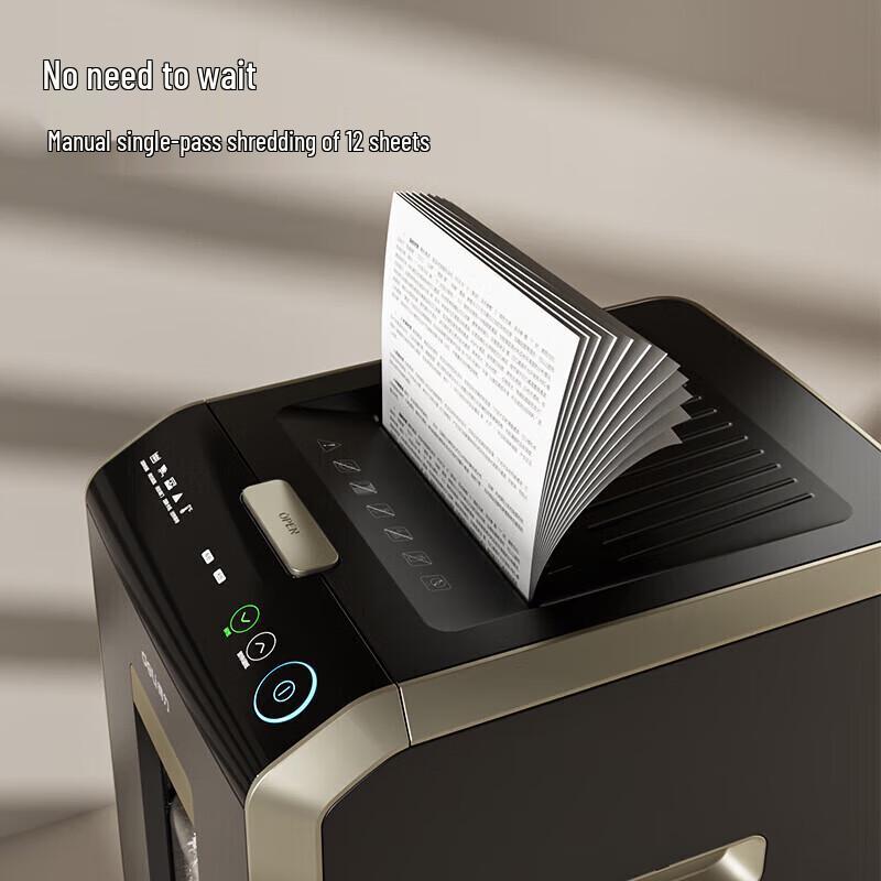 Deli G2 200-Sheet Auto-Feed Micro-Cut Commercial Shredder