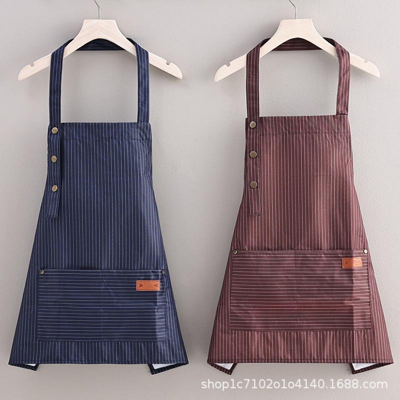Unisex Strappy Composite Fabric Apron: Oil-Proof, Dirt-Resistant for Home Cooking & Catering