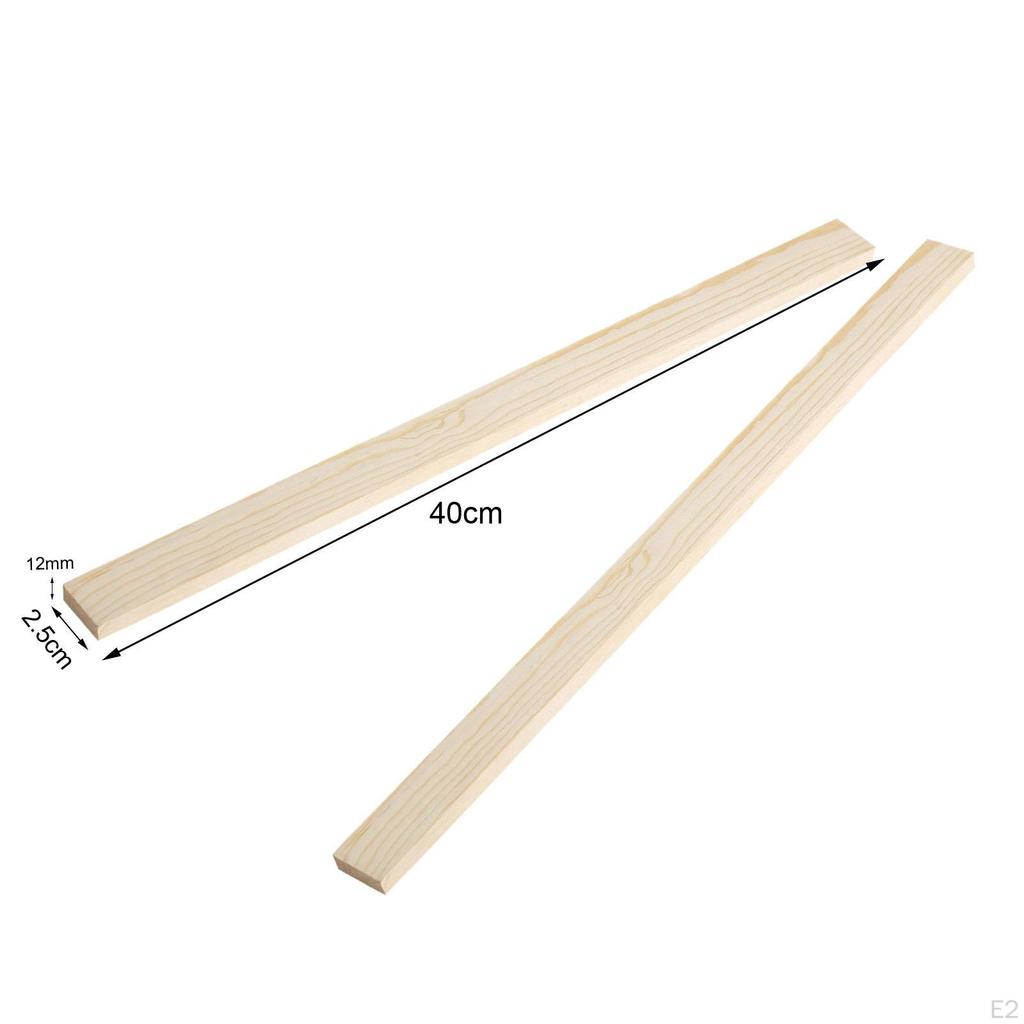 2 Dough Measuring Strips, Wooden Rolling Pin Guides, Noodle Cooking Ruler, Mud Stick Guide