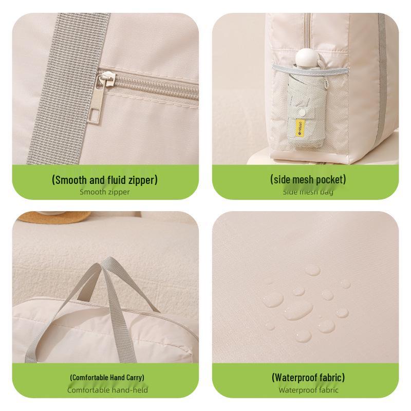 Waterproof Large Capacity Travel Bag: Trolley-Attachable & Hand-Carry