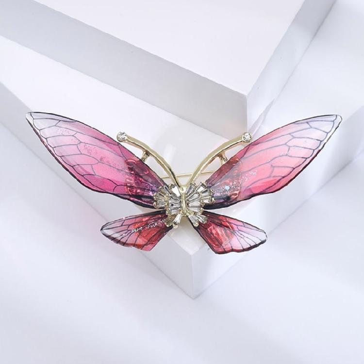 Lightweight Crystal Acrylic Butterfly Pin Versatile Wardrobe Accessory For Casual Professional Or Evening Attire