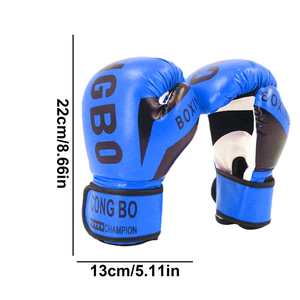 

1 Pair Punching Training Workout Fight Exercise Mitts Kids Leather Boxing Gloves Kids Children Train Gym Glove Hand Protector синій