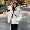 New Winter Short Style Casual Cotton Coat for Women Loose Thickened Bread Coat