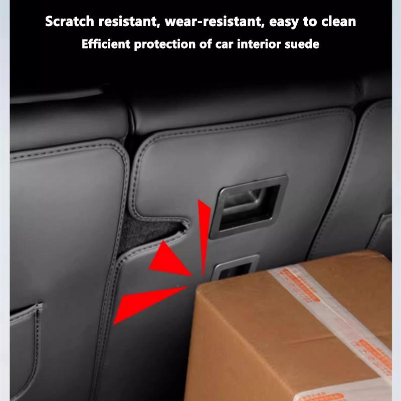 For Tesla Model Y Juniper 2025-2026 Rear Seat Back Cover Leather Backrest Protector All Weather Split Cargo Liner Anti-dirty Pad
