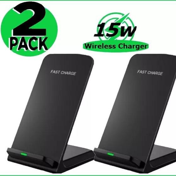 Dual Coil 15W Wireless Charging Stand for Mobile Phones