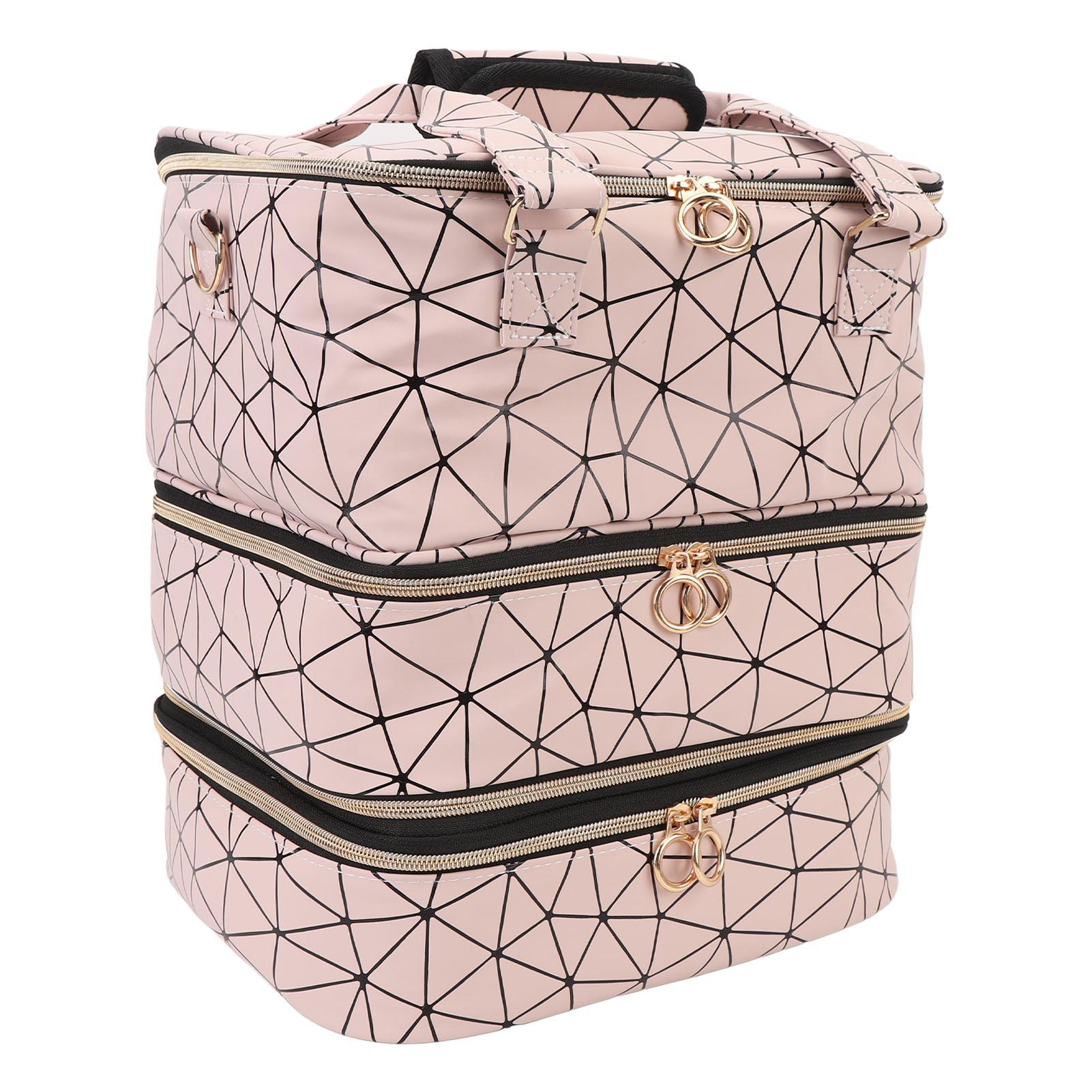 

Сумка-органайзер для лака для ногтей вмещает 84 флакона лака для ногтей, 3 слоя, съемный чехол для хранения набора для ногтей