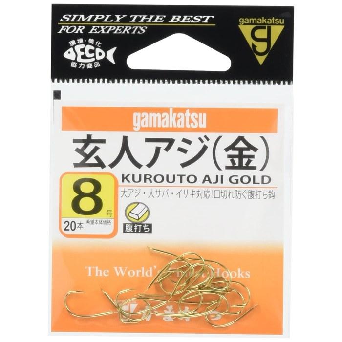 Gamakatsu Genjin Aji Hook Gold Size 8 Fishing Hook