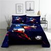 Ensemble de draps de lit de football Cartoon Imprimé numérique Polyester Drap plat et taie d'oreiller 2/3 pièces Literie pour garçons adolescents enfants