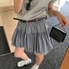 Damen Plaid Rüschen A-Linie Hohe Taille Schlankmachender Kurzer Rock, Anti-Exposure, Herbst 2025