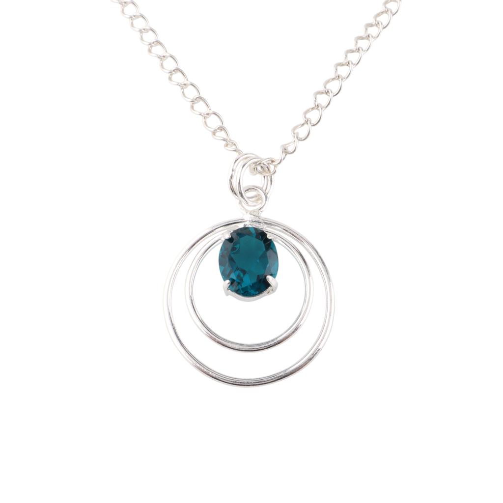 Apatite Gemstone 925 Sterling Silver Handmade Jewelry Birthstone Pendant 1.65" PP-61-12