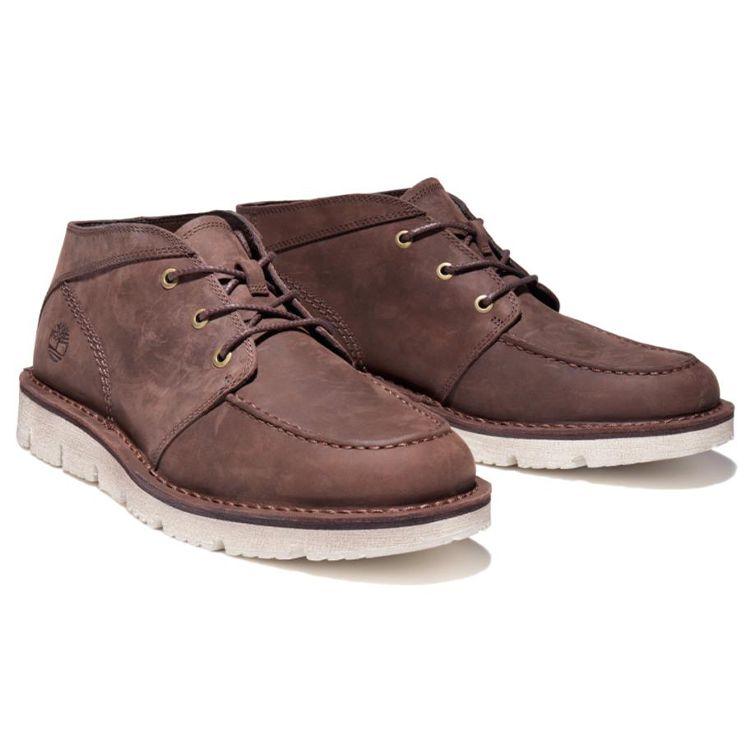 Timberland Chukka Modne Botki Robocze Męskie Buty Ciemnobrązowe A41YAV13