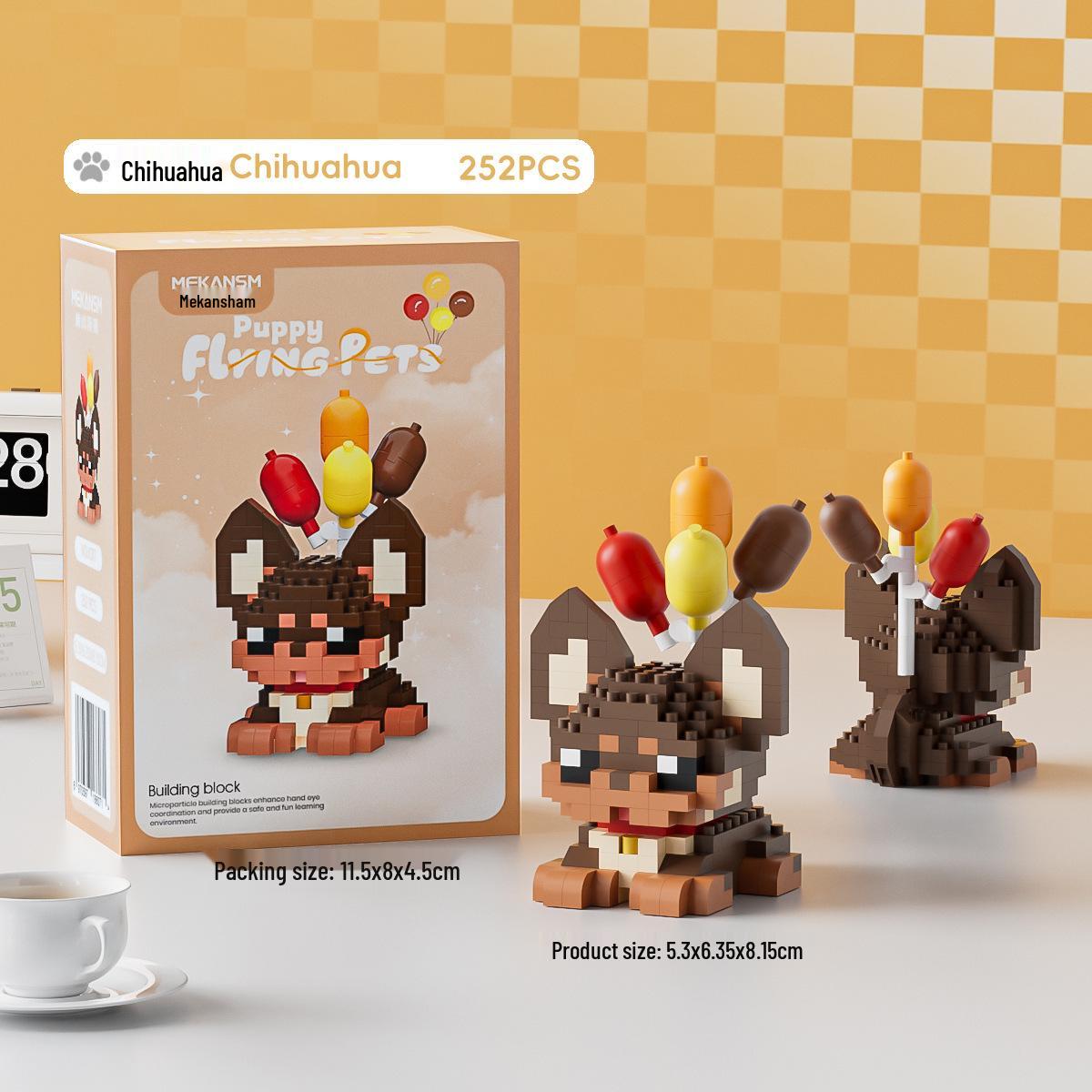 

Милый питомец собака и котенок микро-блоки образовательный набор игрушек, совместимый с Lego