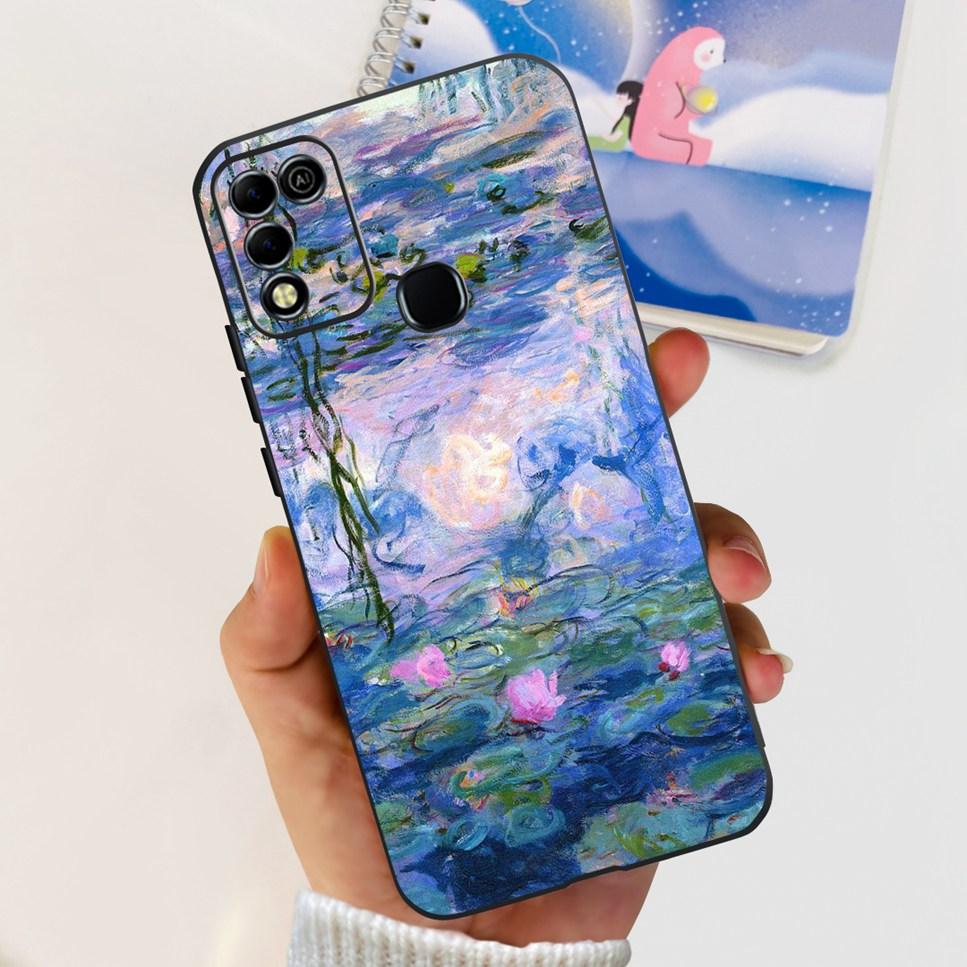 For Infinix Hot 11 Play 6.82" Soft Silicone Phone Cases For Infinix Hot 11 Play 11play 10Play Cover Luxury Flowers Funda Capa