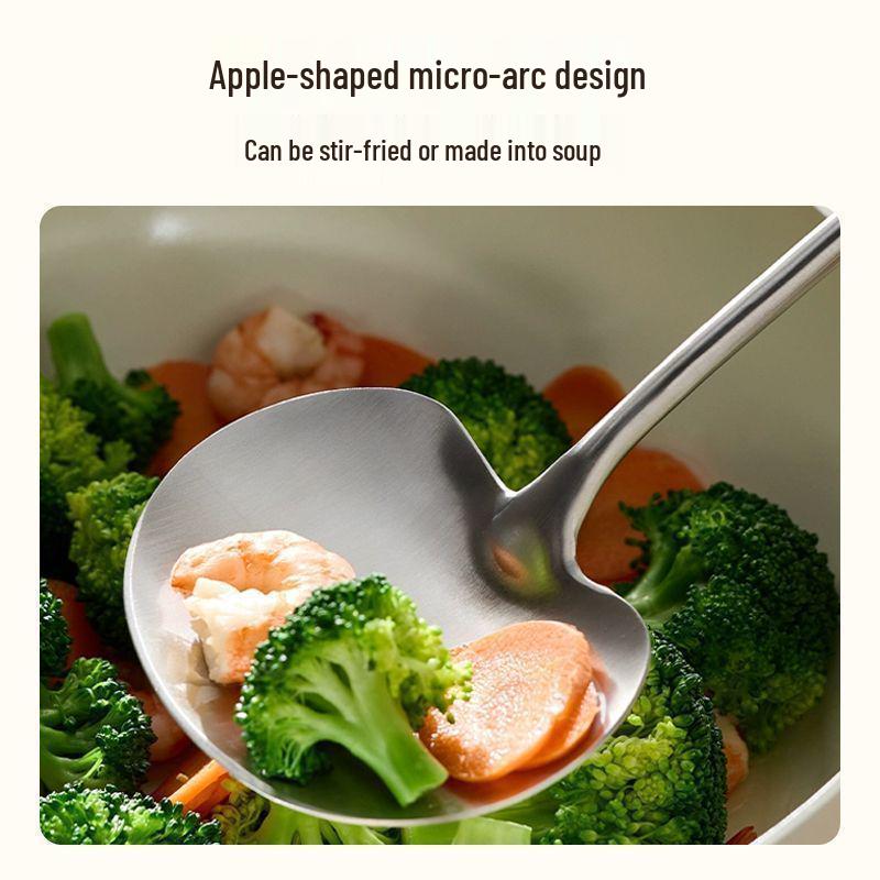 **Stainless Steel Stir-Fry Spatula - Home Use, Thickened Design**