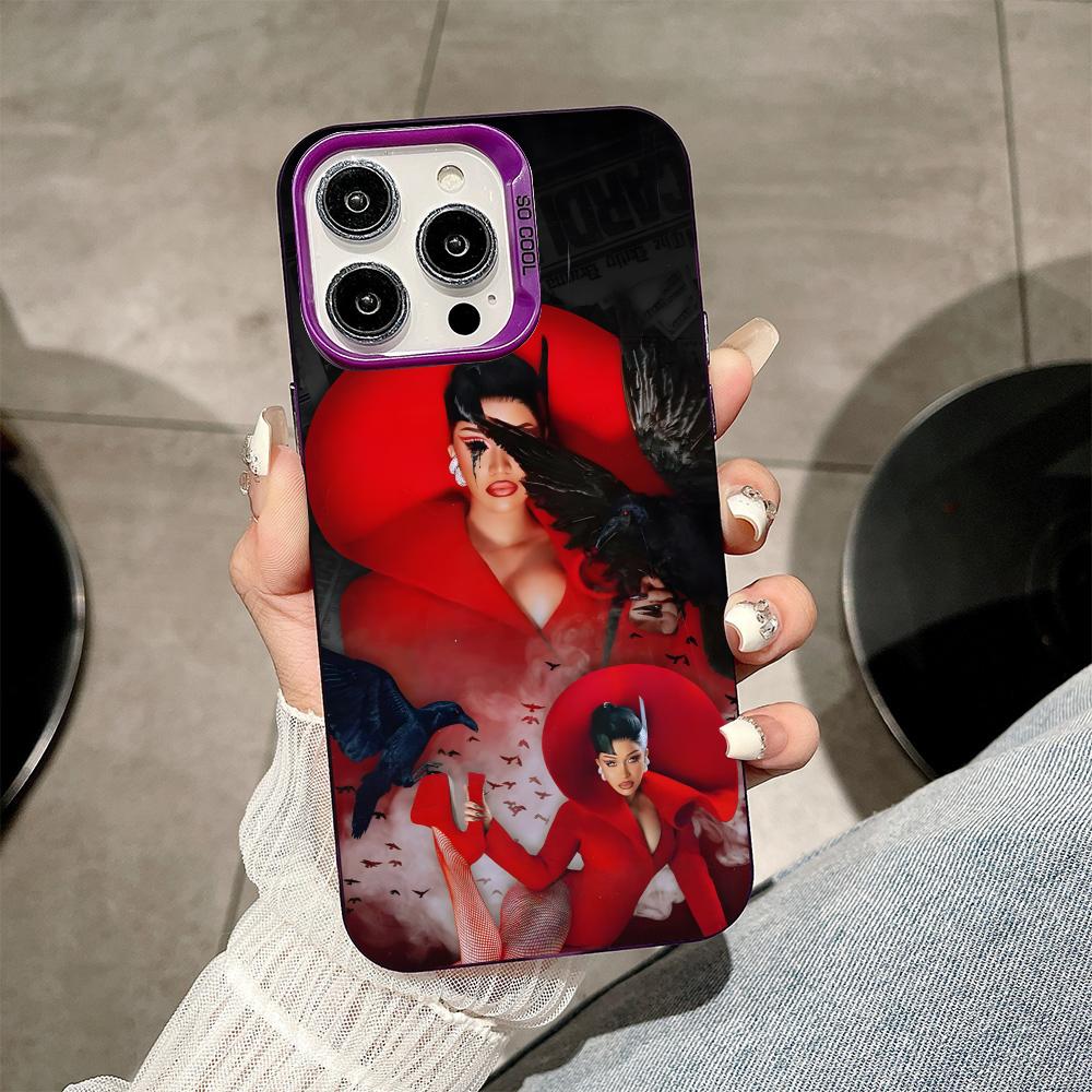 

Cardi B Purple Translucent Mobile Phone Case for iPhone 17 16 15 14 13 12 11 X XR XS Air Pro Max Plus Colorful Cover iPhone XS Max