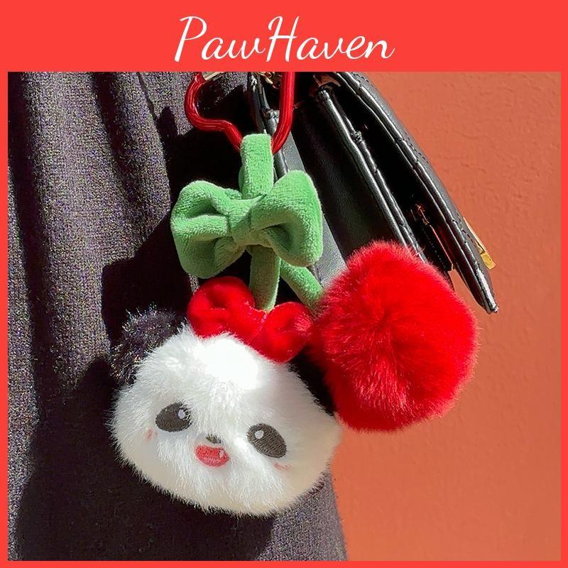 Panda Plush Little Pendant With Cherry Headgear Little Red Riding Hood Cloak