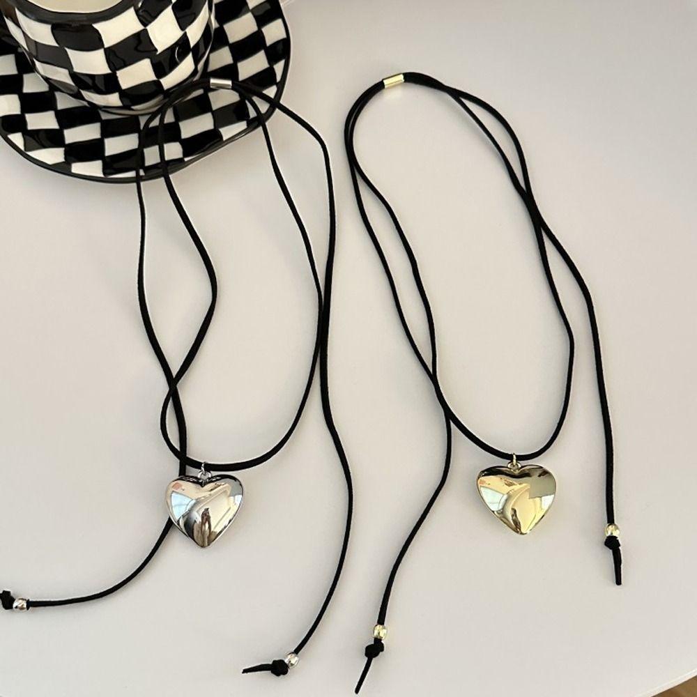 Gift Big Heart Pendant Metal Women Y2k Necklace Girl Choker Korean Style Necklace Fashion Jewelry