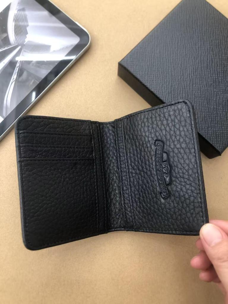Hochwertige Crocs-Style Geldbörse aus echtem Leder mit Kreuzschwert-Geldklammer