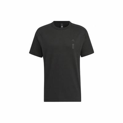 Solid Color Sports Casual Short-sleeve Crew Neck T-shirt for Men, Black