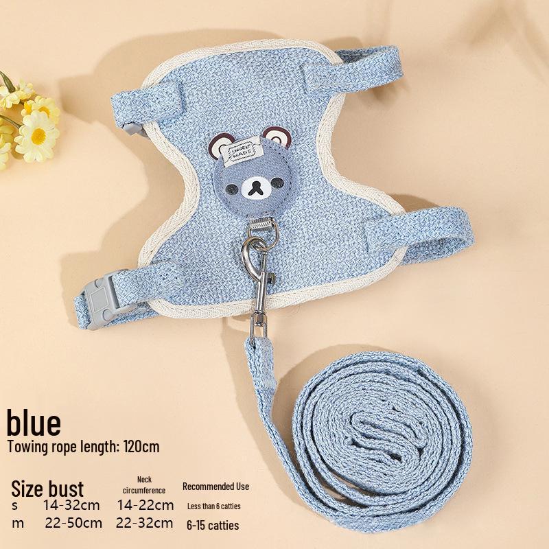 Adjustable Anti-Escape Cat Harness with Cute Pattern - Outdoor Pet Leash