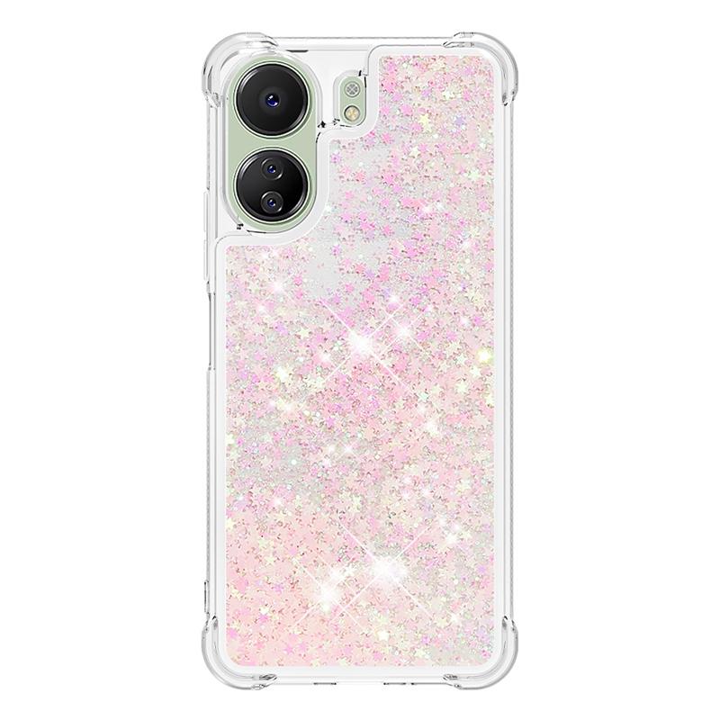 13C Pouzdro Pro Xiaomi Redmi 13C Kryt Malovaný Vzor Třpytivý Tekutý Kryt s Pískem pro Xiomi Redmi 13C 12C Pouzdro na Telefon Fundas