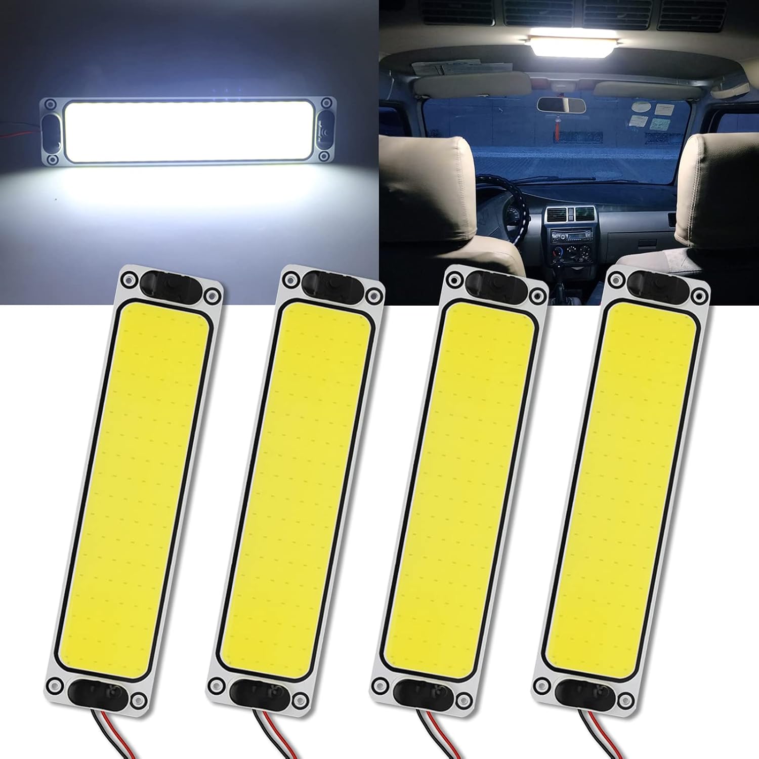 

Interior Light Bar with Plastic Cover COB 108 SMD DC12-36V LED Strip Lights with ON/Off Switch for Camper Truck Van RV Trailer Boat Cabinet Lights Without Plastic Cover белый