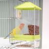 Transparent Automatic Bird Feeder Acrylic Parrot Hanging Feeder Bird Cage Accessories
