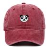 European New Cartoon Panda Embroidery Baseball Cap - Korean Retro Style Sun Protection for Men