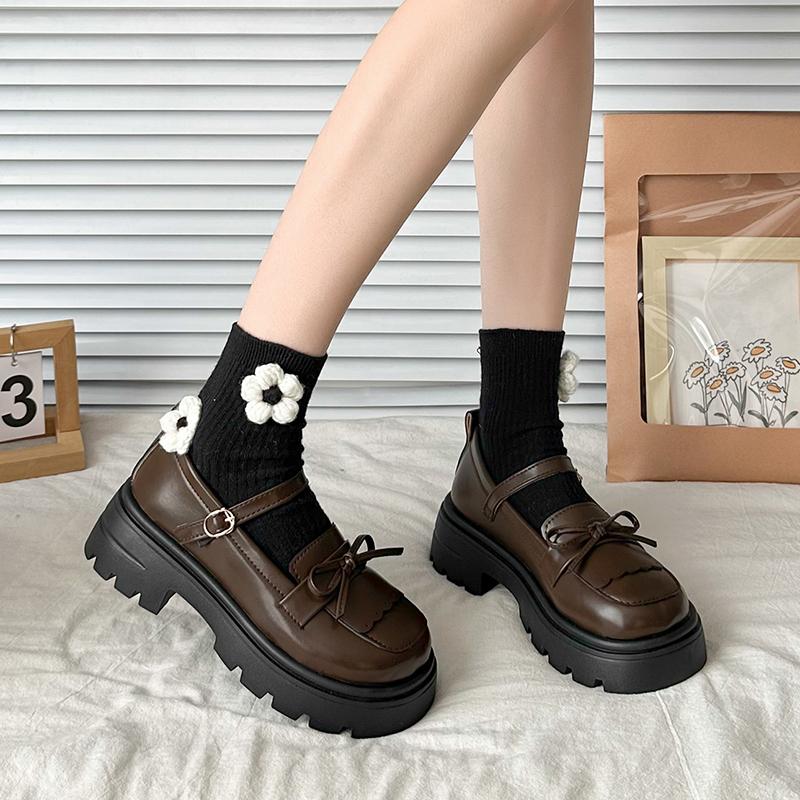 Women's Shoes Buckle Strap Women's High Heels Fashion Butterfly-knot Dress Pumps Women New Round Toe Heels Women