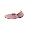 Fashion New women's pearl sheepskin spring and autumn round toe soft and comfortable ballet low heeled Mary Jane shoes single shoe