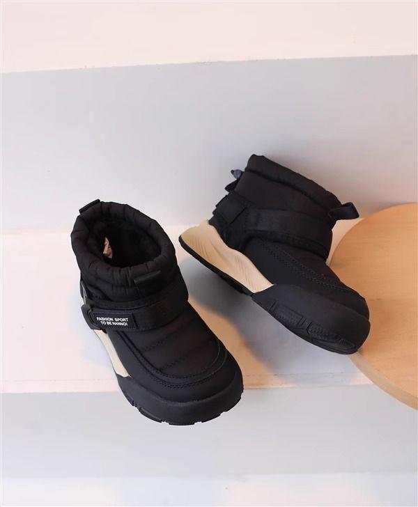 Mädchen Kleinkind Winter Baumwollstiefel - Samtgefüttert, Rutschfest, Weiche Sohle, Warme Schneestiefel