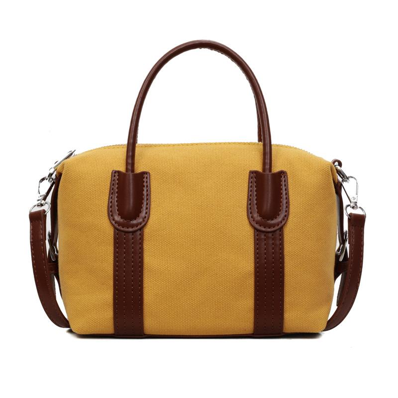 2025 Summer New Contrasting Color Fashion Boston Bag Retro Messenger Bag High Value Casual Bag