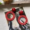 Sweet Circular Earrings Geometric Wave Point Earrings Fashion Drop Earrings  Women