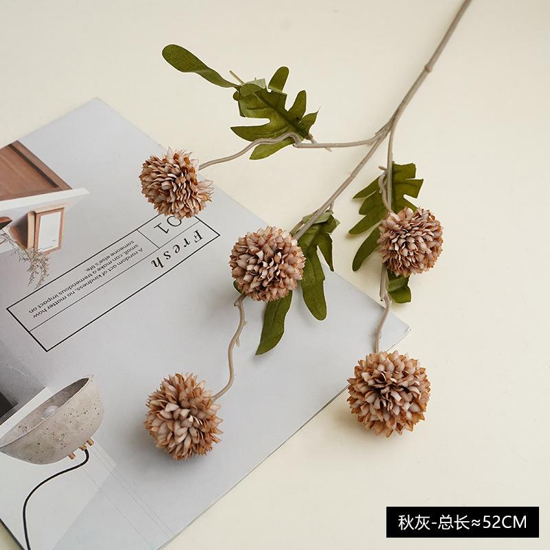 Simulation Onion Ball Dandelion Fake Flower Decoration Shooting Floral Simulation Flower Table Tennis Chrysanthemum Wedding