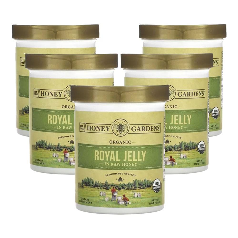 Honey Garden Organic Royal Jelly Unprocessed Honey 312 G 11 Oz 5 Pcs 312 G