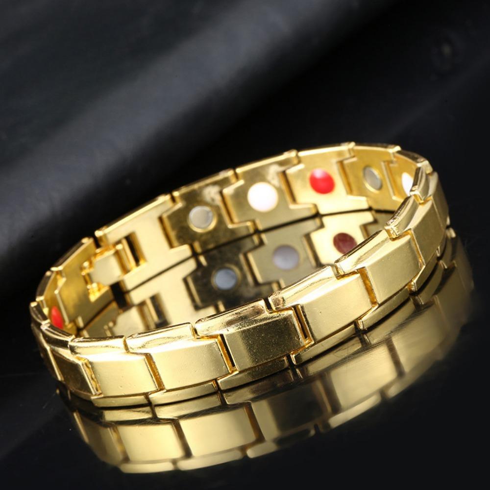 Women Men Male Bio Health Care Bracelet & Bangle Stainless Steel Tourmaline Magnetic Bracelets