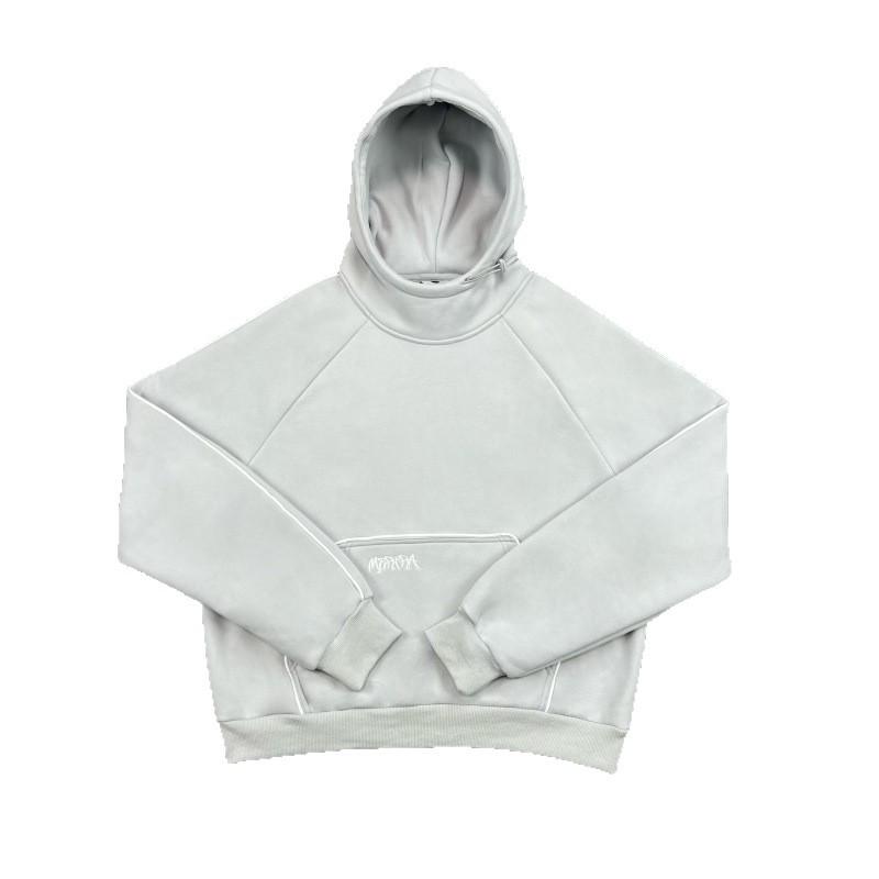 Bluza z kapturem Unisex Mertra: Zimowa kurtka patchworkowa z rękawami batwing, haftowana, podszyta polarem, luźny krój