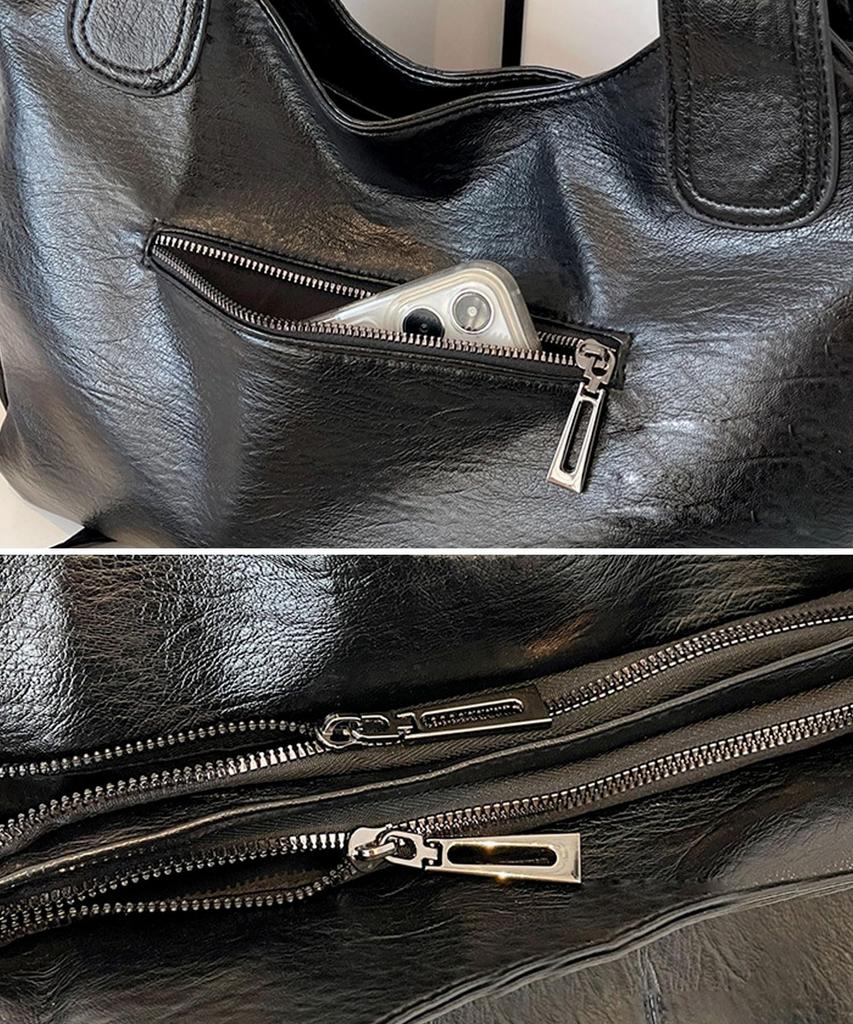 Ninon Women's Large Shoulder Bag, Crossbody Bag, Large Capacity, Zippered Tote Bag, Perfect for Commuting, School, and More, Stylish, Horizontal