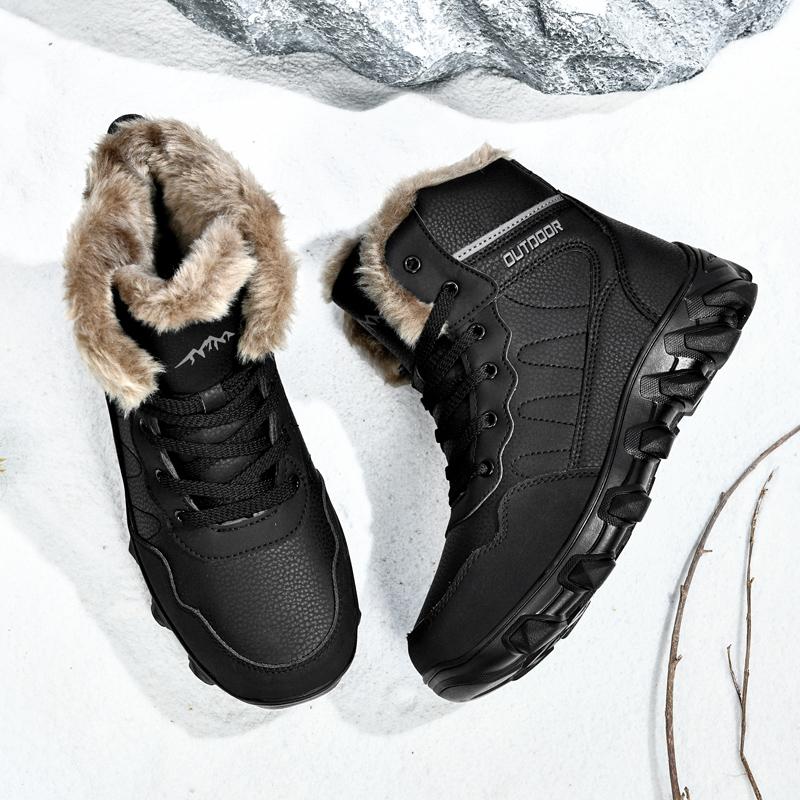 Winter Outdoor Waterproof Men Boots Russian Style Ankle Boots for Men Snow Boots Plus Size 39- 48