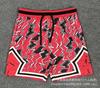 New 2026 summer loose and quick-drying men's AJ basketball shorts printed trendy sports casual pants source wholesale