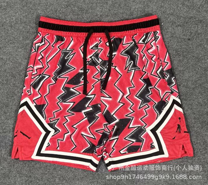 New 2026 summer loose and quick-drying men's AJ basketball shorts printed trendy sports casual pants source wholesale