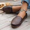 Solid-color retro women's flat loafers are trendy, comfortable and low-heeled