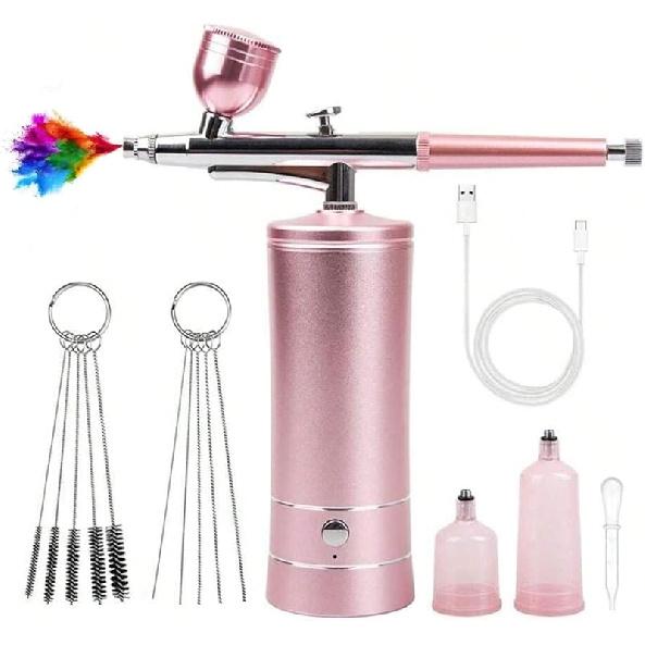 Aepto Airbrush for Nails Cordless Portable Airbrush Kit with Compressor 2 Levels 36 Psi High Pressure Rechargeable Air Brush Machine with 0.3mm