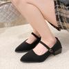 Designer Vintage Women Mary Jane Shoes Fashion Shallow Pointed Toe 2025 Spring Wedding Party Shoes