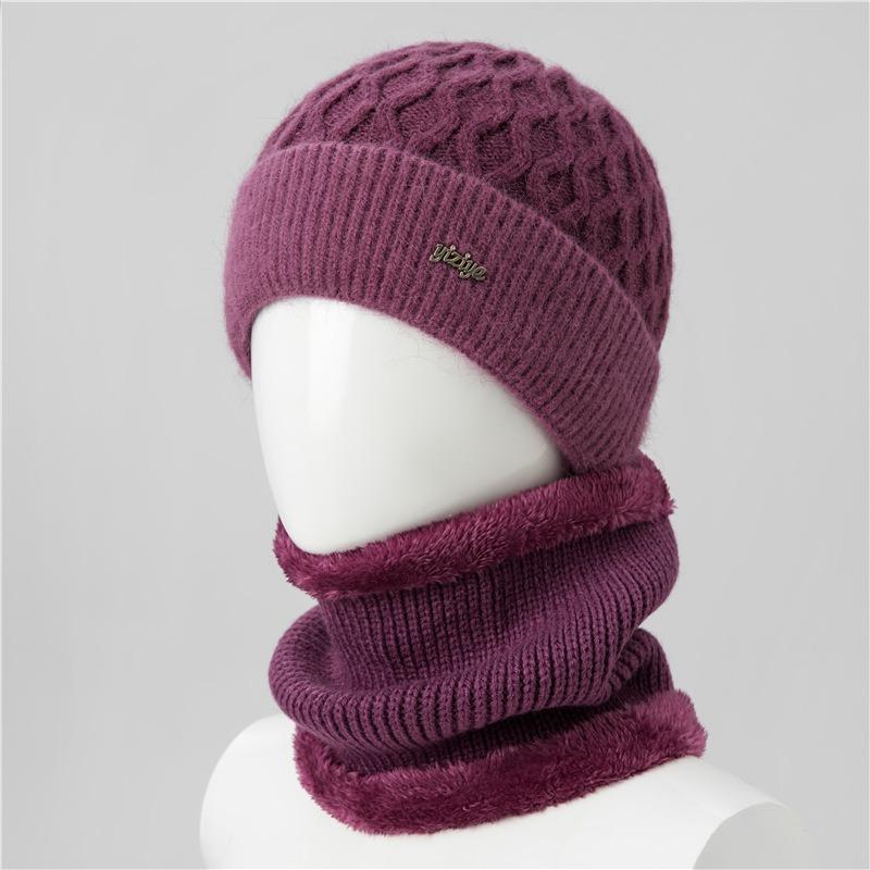 Winter old hat women's warm ear protection wool hat fleece knitted hat cold hat